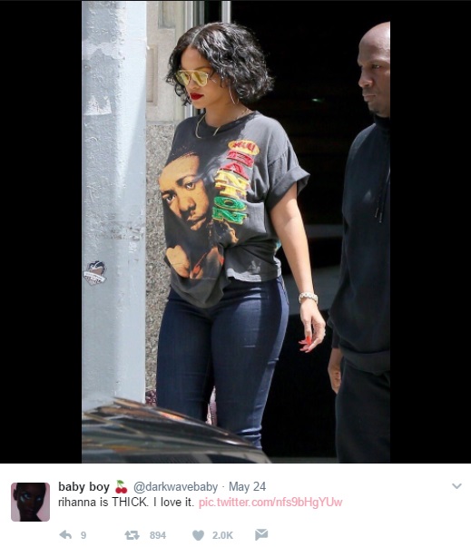 ריהאנה מעלה במשקל