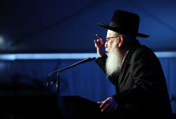 סגן שר הבריאות יעקבליצמן בטקס הנחת אבן פינה של בית חולים אסותא באשדוד. צילום: קובי גדעון