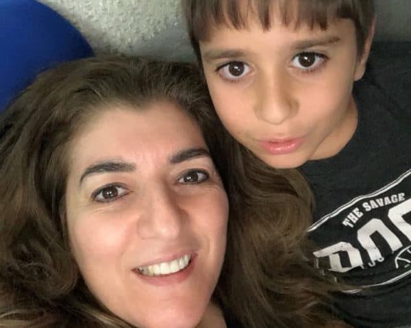 סיגל משה עם הנכד הבכור. צילום ביתי